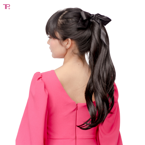 MADISON PONYTAIL IN BLACK RIBBON